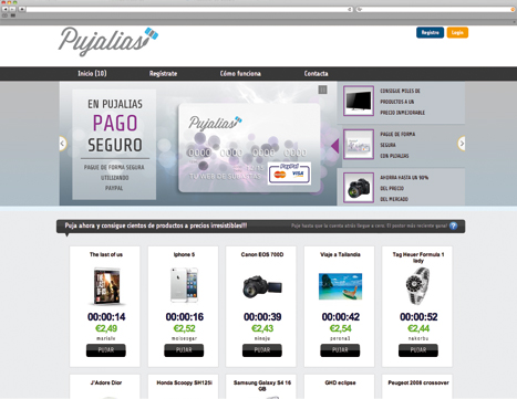 web de pujas online